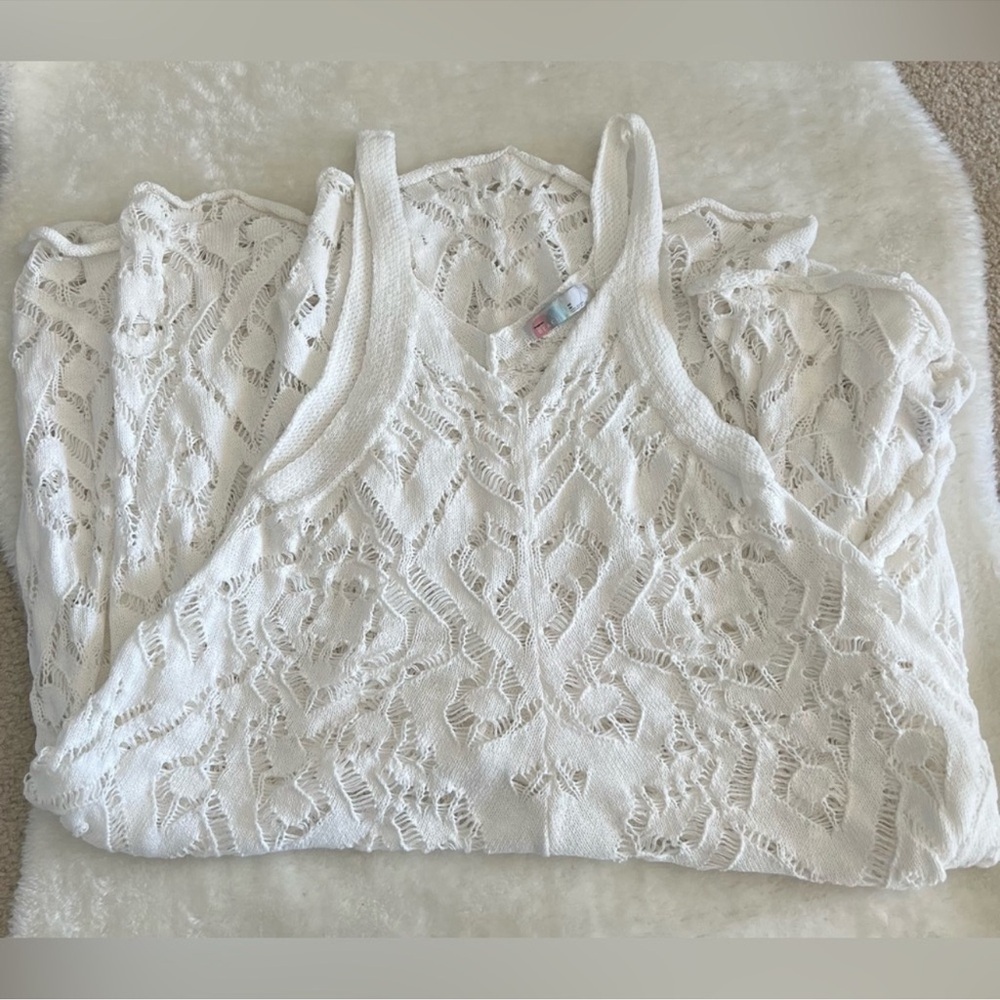 Free People Bianca Fauxchet Midi Beach Dress Coverup - Picture 8 of 15